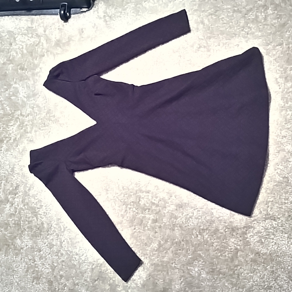 Cooperative purple Long sleeve V-neck dress, XS